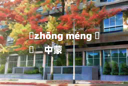 
	zhōng méng 	
	    中蒙