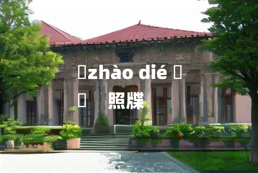 
	zhào dié 	
	    照牒