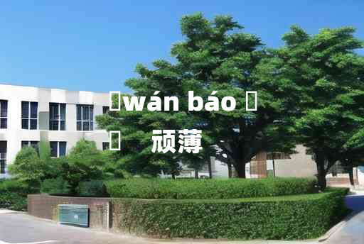 
	wán báo 	
	    顽薄