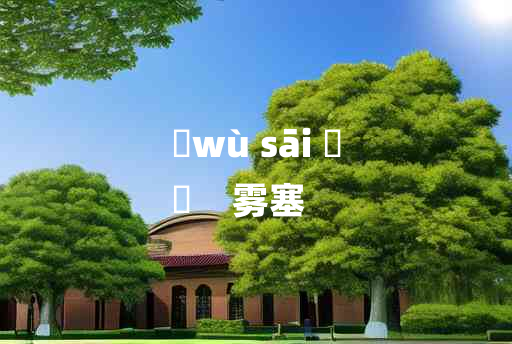 
	wù sāi 	
	    雾塞