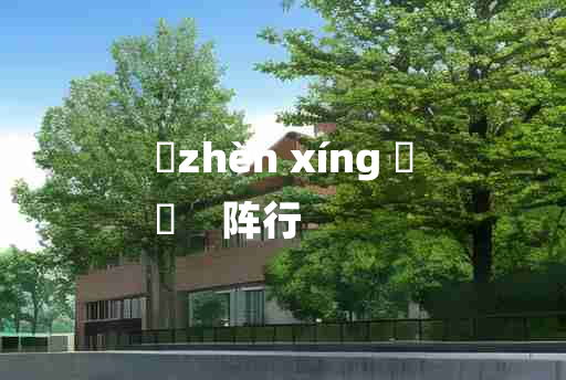 
	zhèn xíng 	
	    阵行