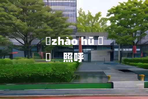 
	zhào hū 	
	    照呼