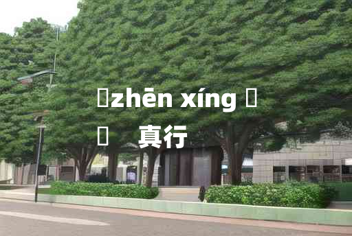 
	zhēn xíng 	
	    真行