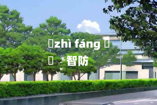 
	zhì fáng 	
	    智防