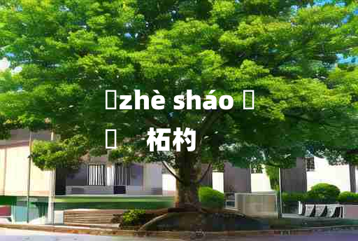 
	zhè sháo 	
	    柘杓