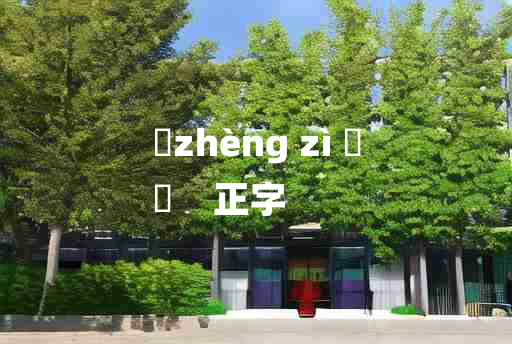 
	zhèng zì 	
	    正字