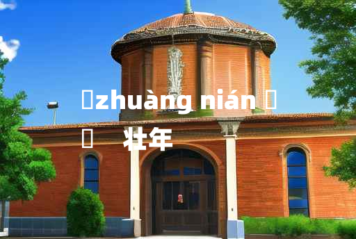 
	zhuàng nián 	
	    壮年