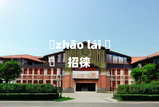 
	zhāo lái 	
	    招徕