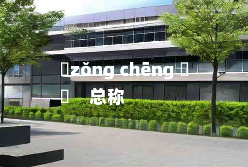 
	zǒng chēng 	
	    总称