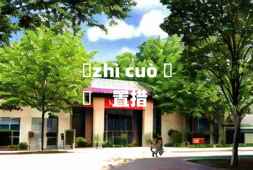 
	zhì cuò 	
	    置措