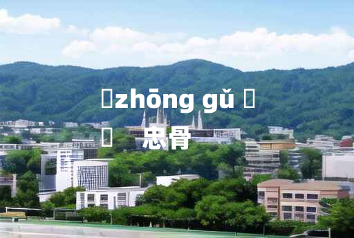 
	zhōng gǔ 	
	    忠骨