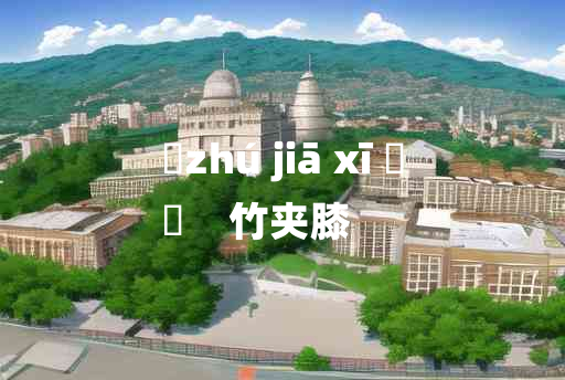 
	zhú jiā xī 	
	    竹夹膝