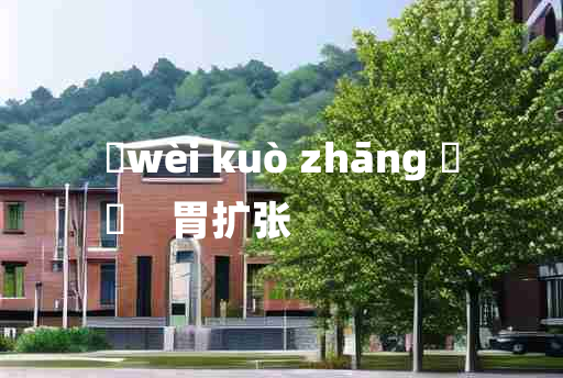 
	wèi kuò zhāng 	
	    胃扩张