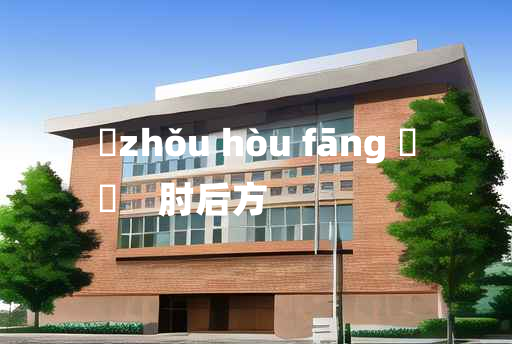 
	zhǒu hòu fāng 	
	    肘后方