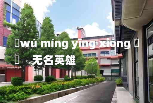 
	wú míng yīng xióng 	
	    无名英雄