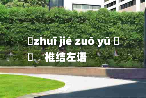 
	zhuī jié zuǒ yǔ 	
	    椎结左语