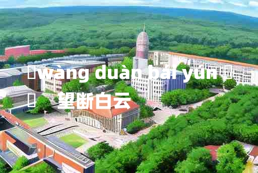 
	wàng duàn bái yún 	
	    望断白云