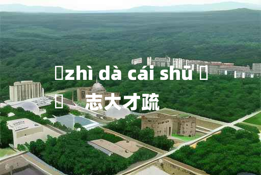 
	zhì dà cái shū 	
	    志大才疏