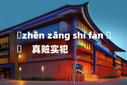 
	zhēn zāng shí fàn 	
	    真赃实犯