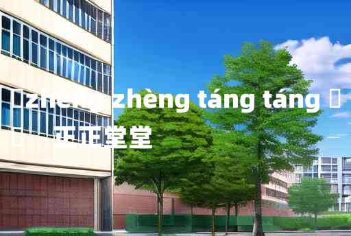 
	zhèng zhèng táng táng 	
	    正正堂堂