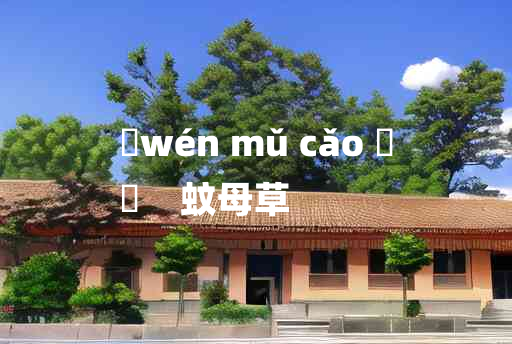 
	wén mǔ cǎo 	
	    蚊母草