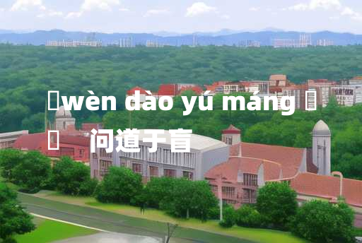 
	wèn dào yú máng 	
	    问道于盲