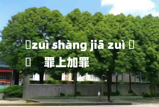 
	zuì shàng jiā zuì 	
	    罪上加罪