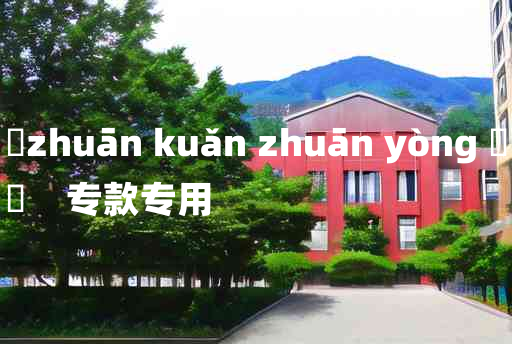 
	zhuān kuǎn zhuān yòng 	
	    专款专用