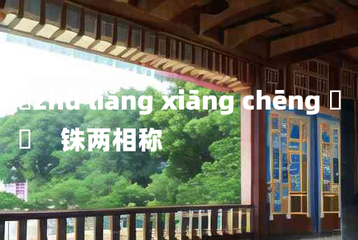 
	zhū liǎng xiāng chēng 	
	    铢两相称