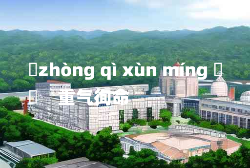 
	zhòng qì xùn míng 	
	    重气徇命