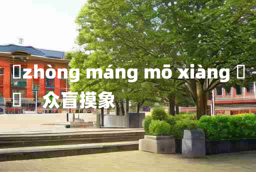 
	zhòng máng mō xiàng 	
	    众盲摸象