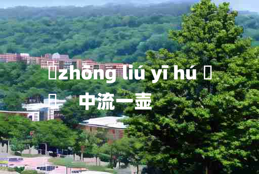 
	zhōng liú yī hú 	
	    中流一壶