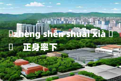 
	zhèng shēn shuài xià 	
	    正身率下