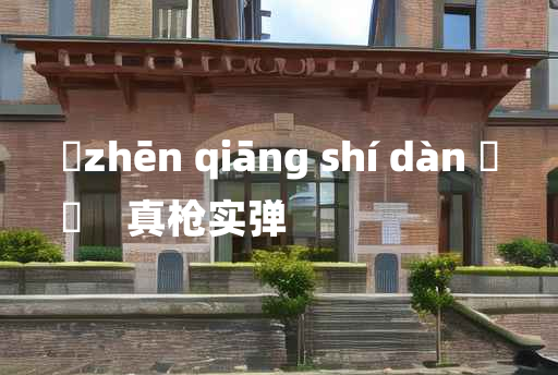 
	zhēn qiāng shí dàn 	
	    真枪实弹