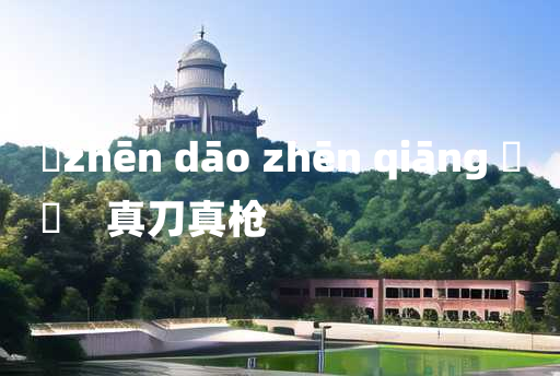 
	zhēn dāo zhēn qiāng 	
	    真刀真枪