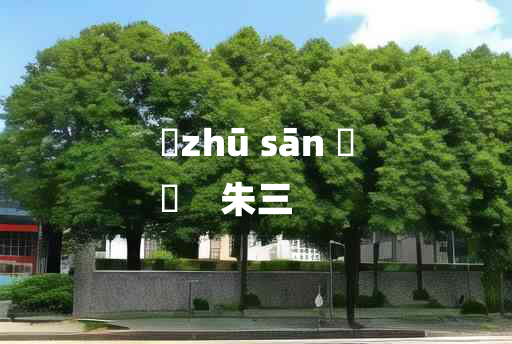 
	zhū sān 	
	    朱三