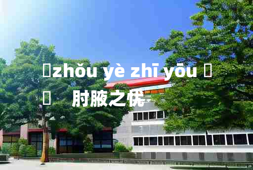 
	zhǒu yè zhī yōu 	
	    肘腋之忧