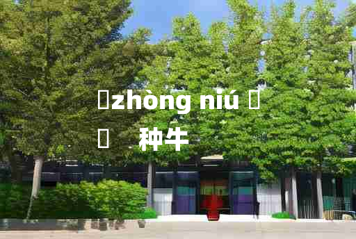 
	zhòng niú 	
	    种牛