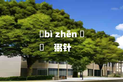 
	bì zhēn 	
	    弼针