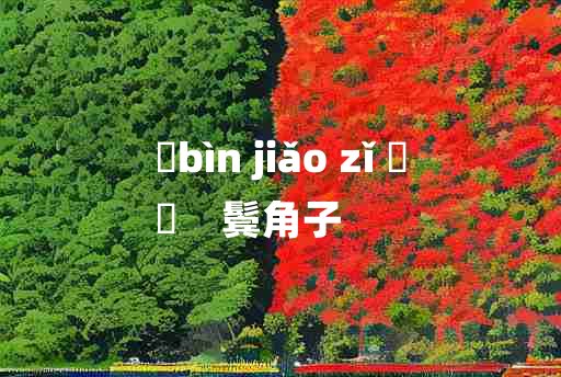 
	bìn jiǎo zǐ 	
	    鬓角子