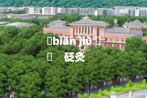 
	biān jiǔ 	
	    砭灸