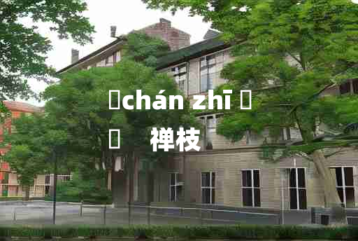 
	chán zhī 	
	    禅枝