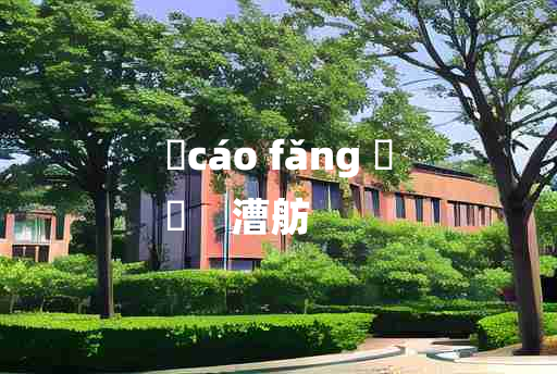 
	cáo fǎng 	
	    漕舫