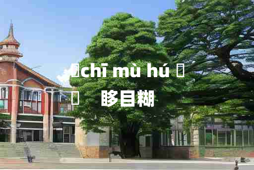 
	chī mù hú 	
	    眵目糊