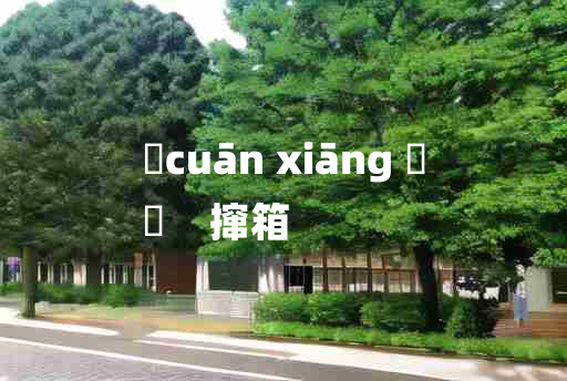 
	cuān xiāng 	
	    撺箱