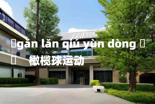 
	gǎn lǎn qiú yùn dòng 	
	    橄榄球运动