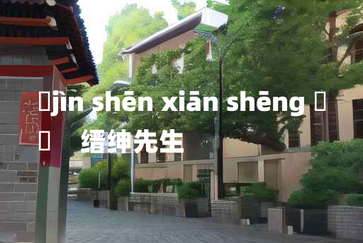 
	jìn shēn xiān shēng 	
	    缙绅先生