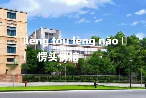 
	lèng tóu lèng nǎo 	
	    愣头愣脑