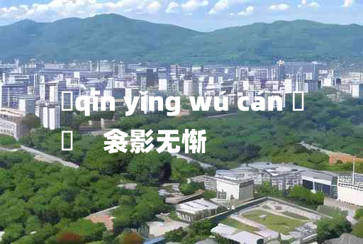 
	qīn yǐng wú cán 	
	    衾影无惭