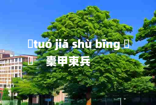 
	tuó jiǎ shù bīng 	
	    橐甲束兵